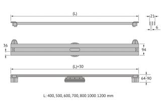 Душевой лоток Berges Super Slim 091178 50см хром глянец